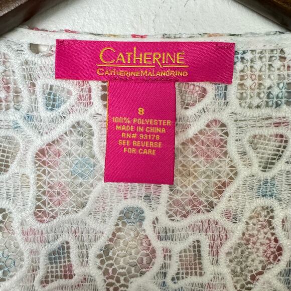 Catherine Malandrino | Floral Lace Long Sleeve Open Layering Duster Cardigan - Picture 7 of 9